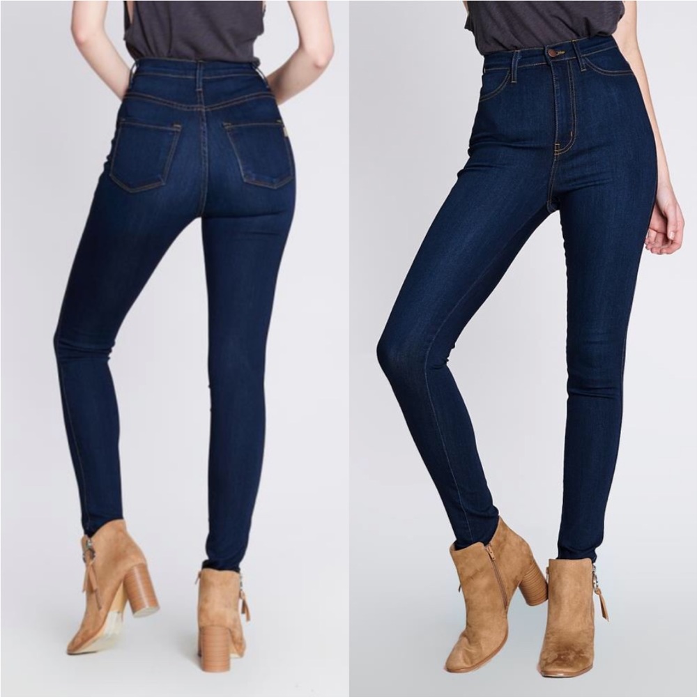 High-rise skinny jeans